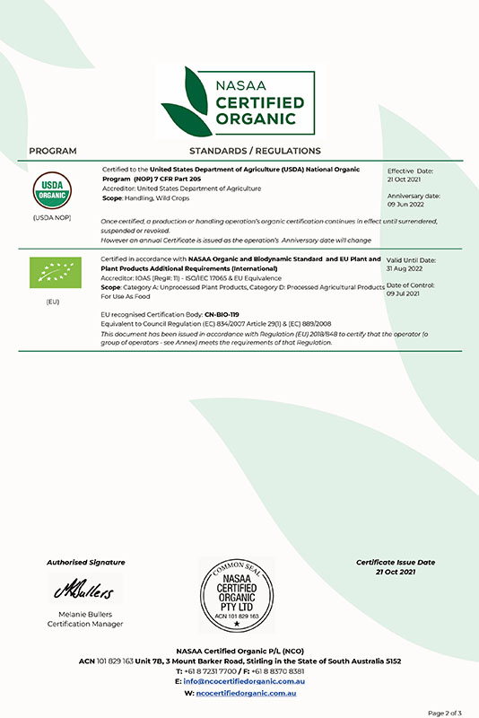 Eu organic certification